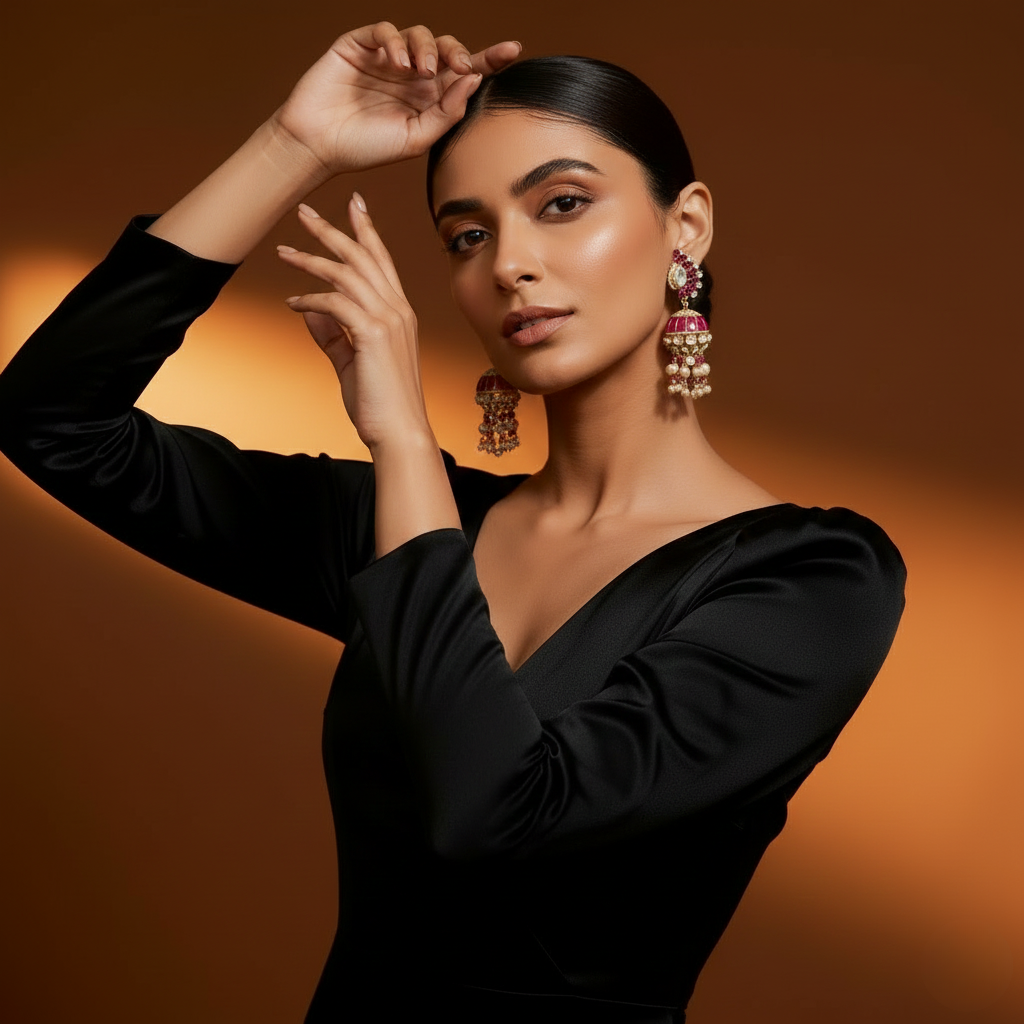 Multicolored Statement Earrings