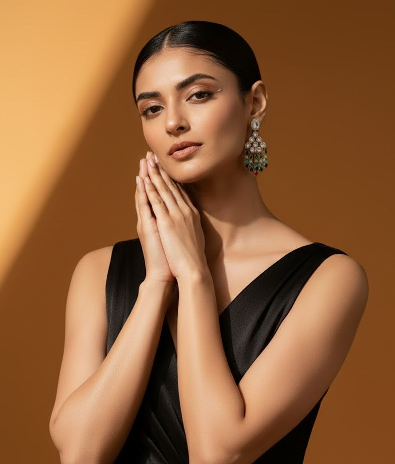 Ornate Multi-Color Drop Earrings